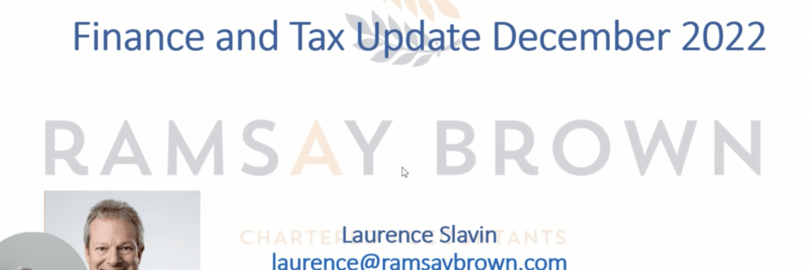 December 2022 Tax and Finance Update